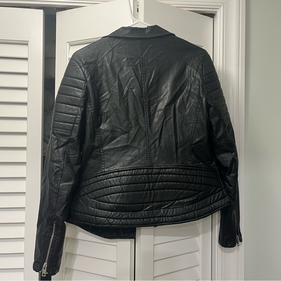 Blank NYC Faux Leather Moto Jacket Black Size M - Picture 7 of 7
